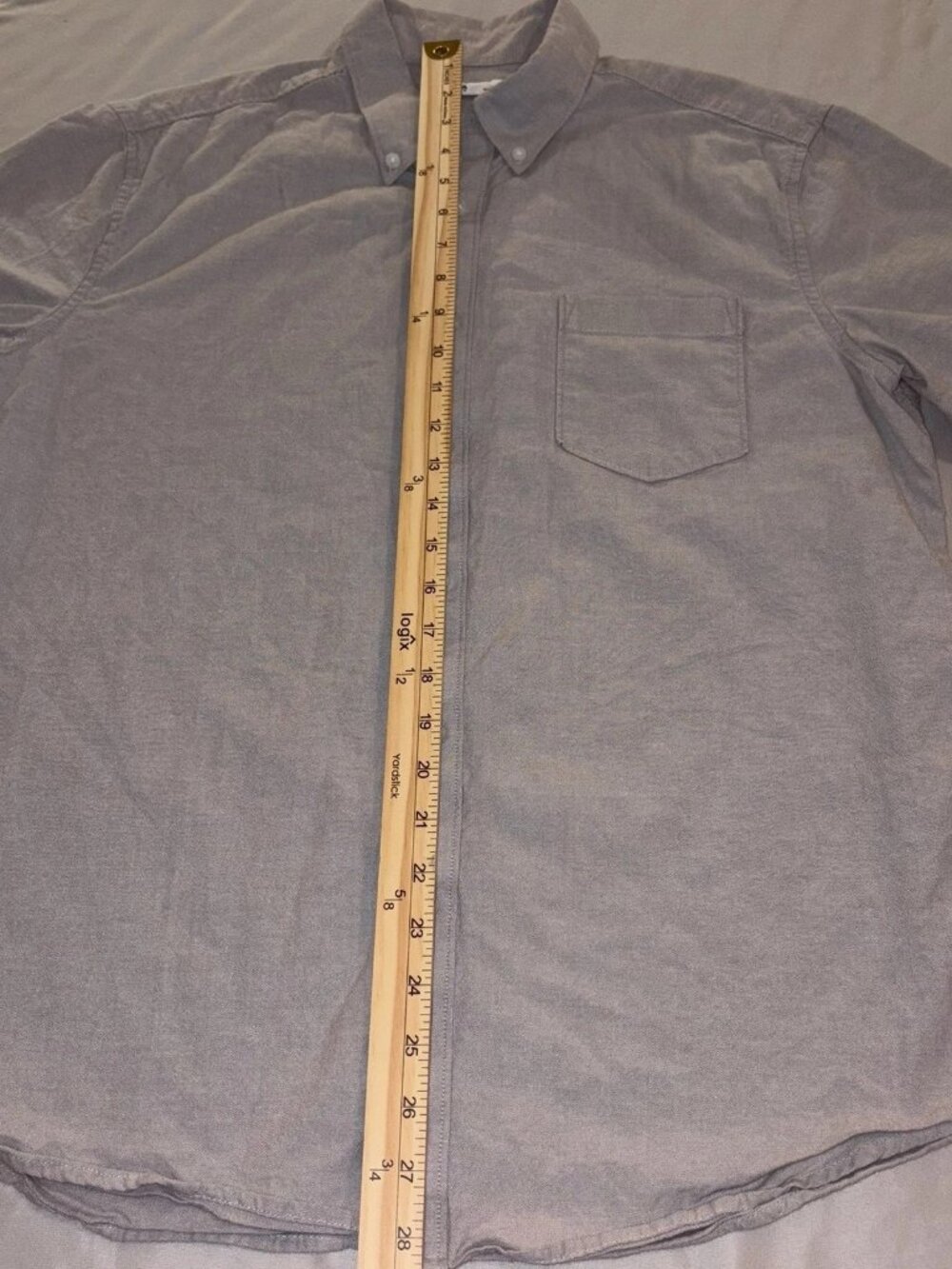 Sonoma Men's Gray Button Up Dress Shirt Size Large